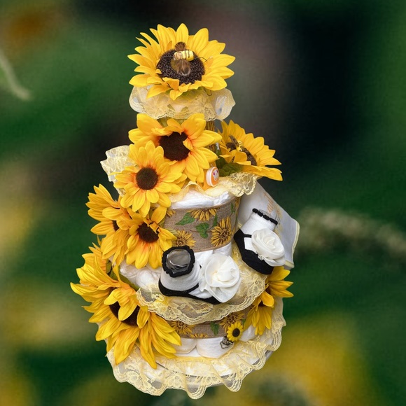 Sunflower Diaper Cake